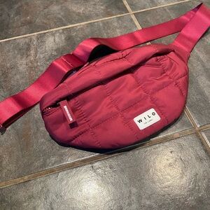 Wilo Quilted Crossbody Bag in Red
